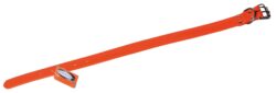 Collier biothane biogold Orange long 55 cm larg 25 mm