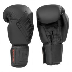 Gants entrainement/compétition Metal Boxe - Noir mat