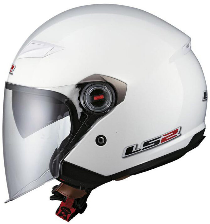 Casque moto jet LS2 Track - Blanc