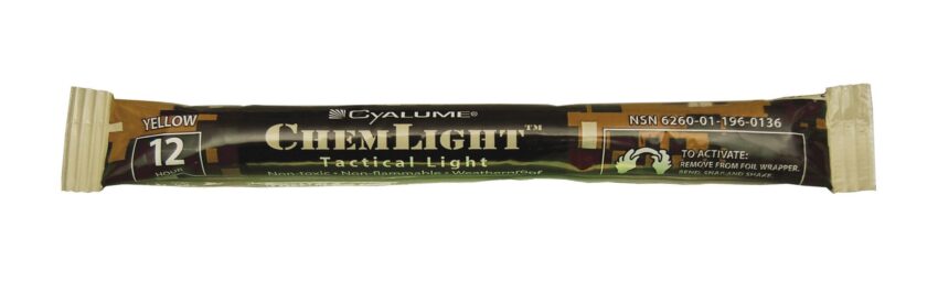 Baton lumineux 15 cm Cyalume Vert 12h