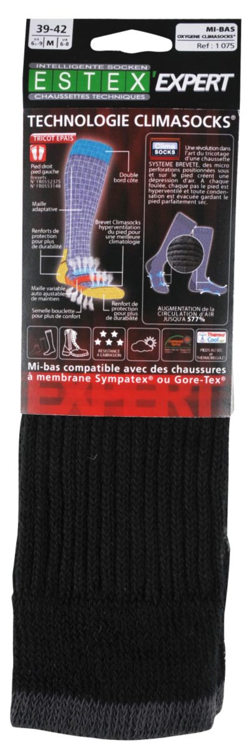 Mi-bas Oxygène - Climasocks® Tricot épais