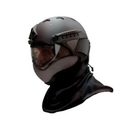 Casque Warq Pro avec mentonnière renforcée et tour de cou - Noir